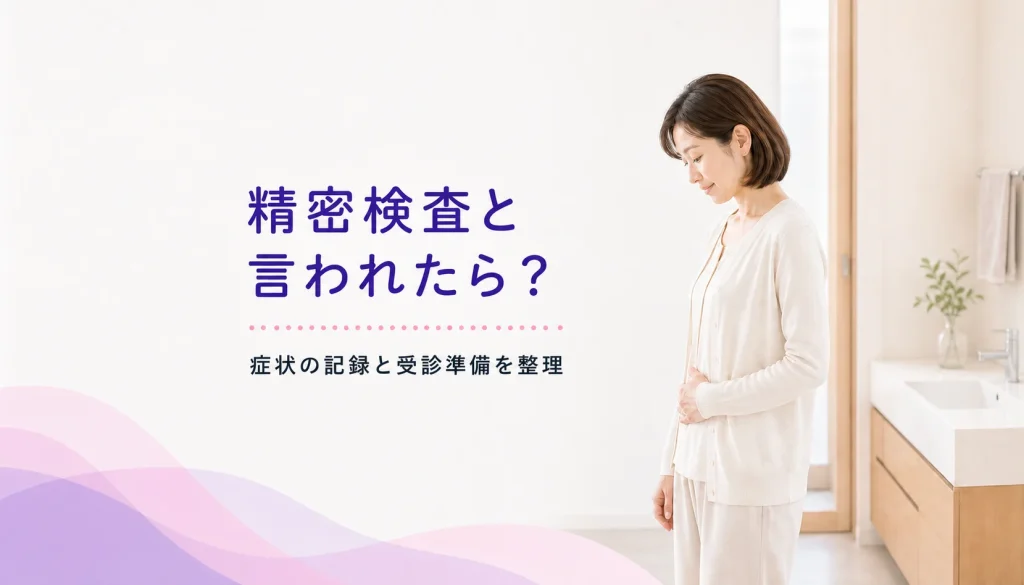 不正出血で精密検査を勧められた方へ