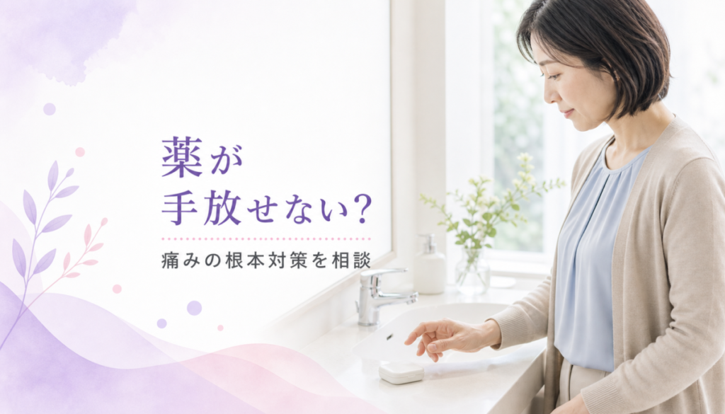 鎮痛剤が手放せないあなたへ。薬に頼り切る前に知るべき根本治療