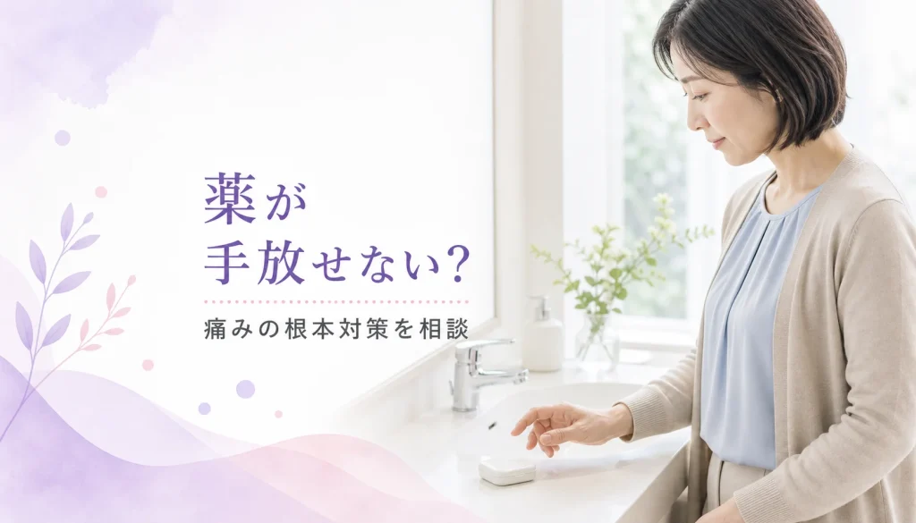 鎮痛剤が手放せないあなたへ。薬に頼り切る前に知るべき根本治療