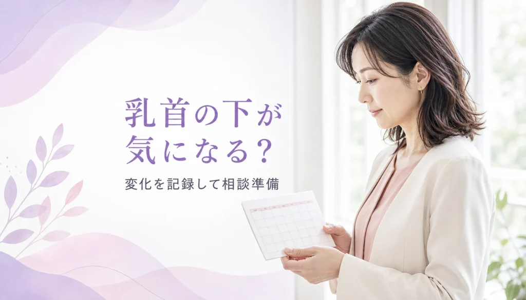乳首の真下に硬い塊が。これって乳腺？それとも異常？
