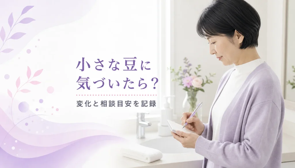 お風呂で気づいた「小さな豆」のようなしこり。セルフチェックの項目や原因は