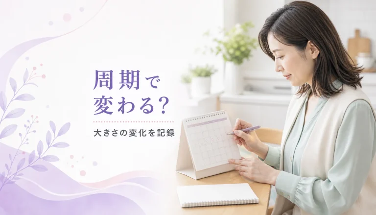 胸のしこりが生理周期で大きくなる。様子を見ていい場合とダメな場合